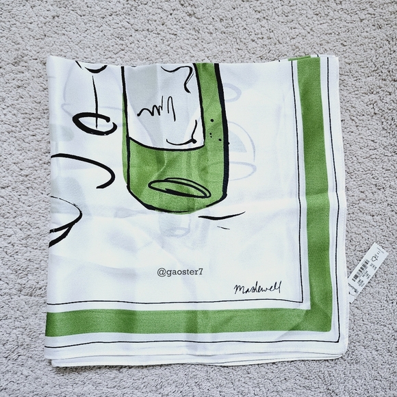 Madewell Graphic-Print Silk Bandana - Picture 5 of 6